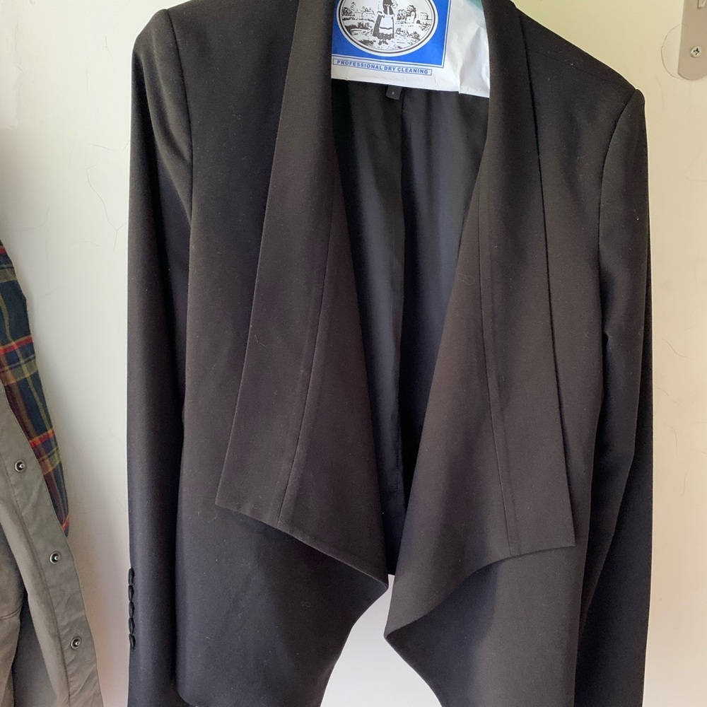 BCBGMaxAzria black Open Drape Blazer Sz S